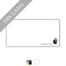 Compliment slip | 135gsm recycled paper white | DIN long | 4/0-coloured